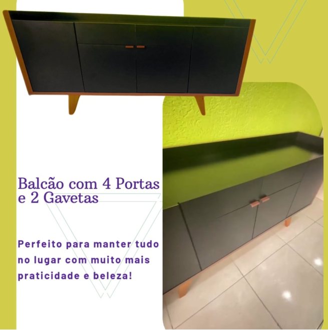 Balcão 4 Portas e 2 Gavetas
