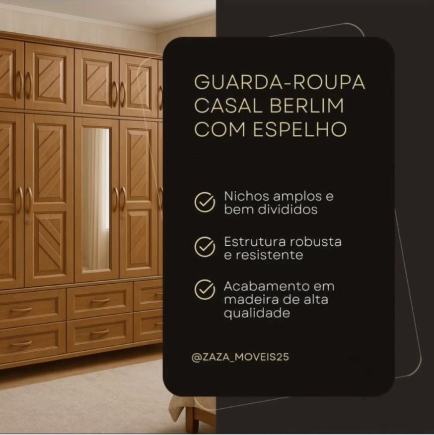 Guarda-Roupa Casal Berlim com Espelho